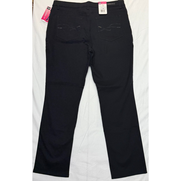 Lee Classic Fit Women's SIze 16 Black Jeans 37 x 30.5 Rhinestones NWT - Picture 7 of 9